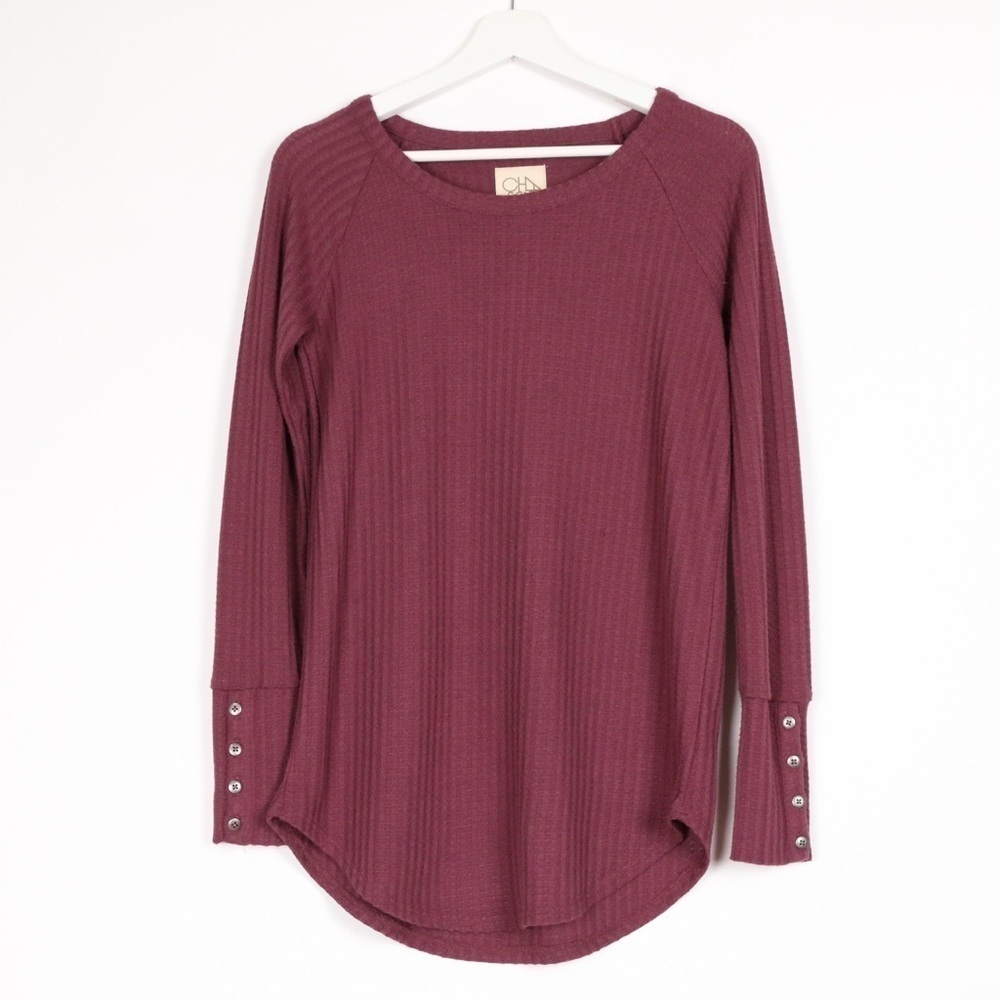 Chaser Waffle Knit Long Sleeve Top